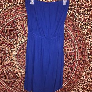 Royal Blue Strapless Dress